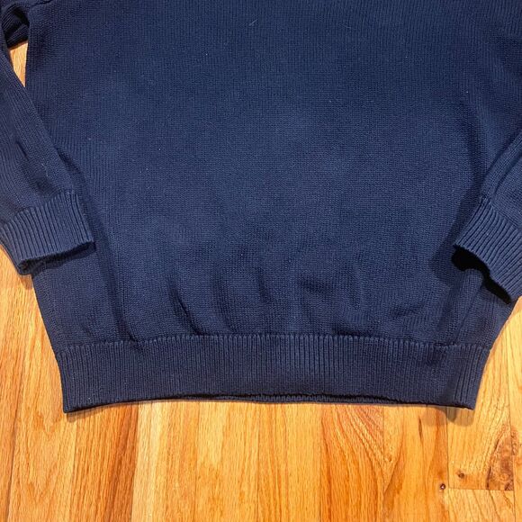 Brandy Melville Navy Crew Neck Oversized Sweater Cotton Blend - Picture 4 of 7